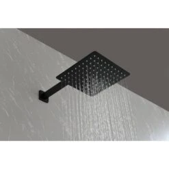 1-Spray Patterns Freestanding Square Dual Handheld Shower Head 6 GPM In Matte Black -Tahanbath matte black tahanbath dual shower heads z s b509 10mb 44 1000