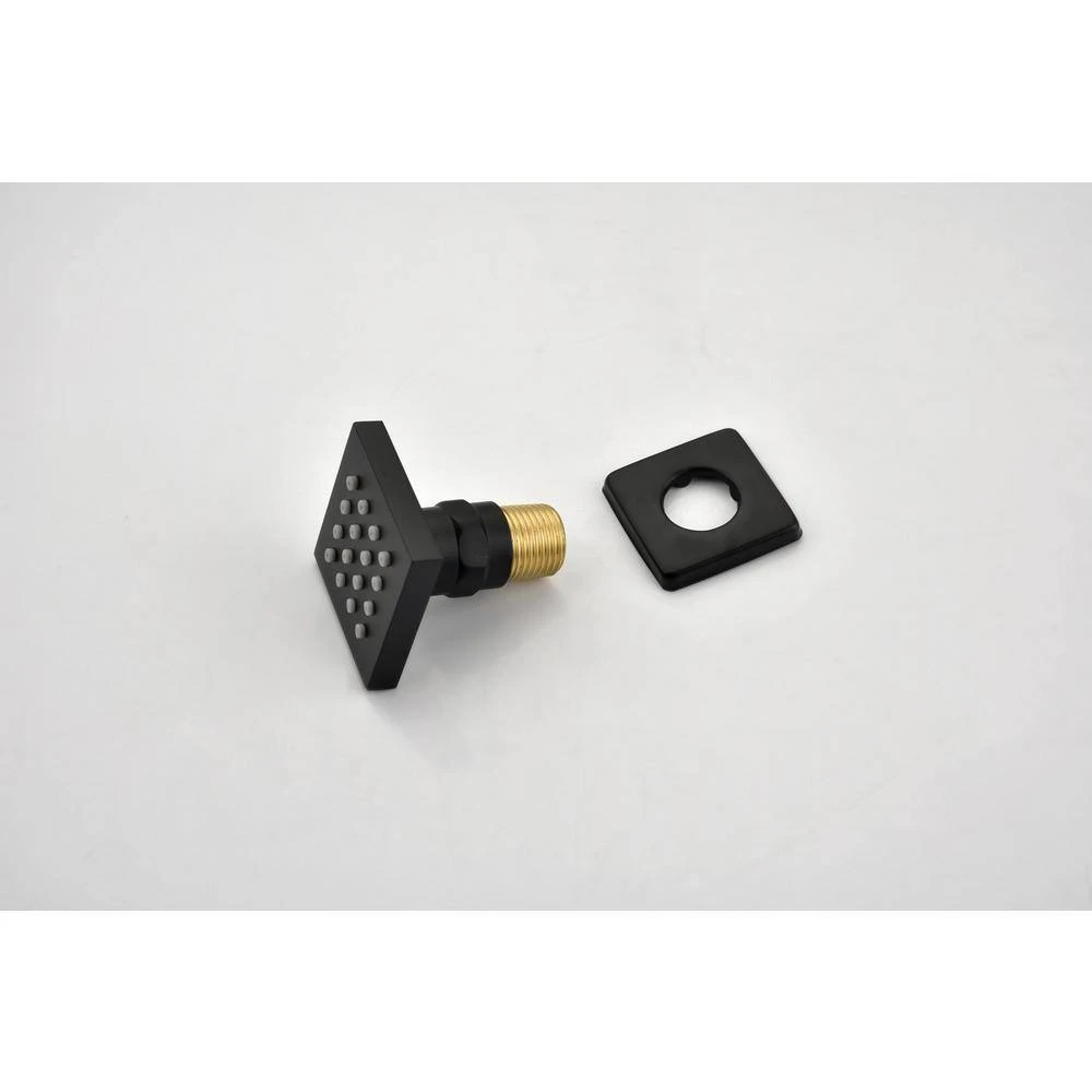 2-Spray Patterns With 2.5 GPM 10 In. Wall Mount Dual Fixed Shower Head In Matte Black 3 2-Spray Patterns With 2.5 GPM 10 In. Wall Mount Dual Fixed Shower Head In Matte Black - Image 3