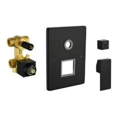 2-Spray Patterns With 2.5 GPM 10 In. Wall Mount Dual Fixed Shower Head In Matte Black 14 2-Spray Patterns With 2.5 GPM 10 In. Wall Mount Dual Fixed Shower Head In Matte Black -Tahanbath matte black tahanbath dual shower heads z s b511 10mb 76 1000