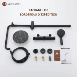 1-Spray 8 In. Wall Mount 1.8 GPM Dual Shower Head And Handheld Shower Head In Matte Black -Tahanbath matte black tahanbath dual shower heads z sc418a mb c3 1000