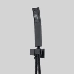 2-Spray 2.5 GPM Ceiling Mounted Dual Shower System Combo Set With Handheld And 10 In. Shower Head Matte Black -Tahanbath matte black tahanbath dual shower heads z th6006 10mb 1f 1000