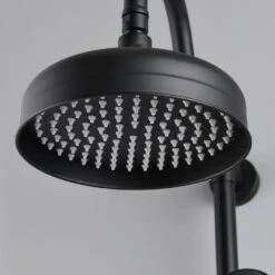 2-Spray Dual Wall Mount Fixed And Handheld Shower Head 2.5 GPM In Matte Black -Tahanbath matte black tahanbath dual shower heads z w121990175 4f 1000