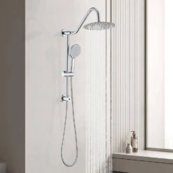 3-Spray Patterns Freestanding Round Dual Handheld Shower Head 1.8 GPM In Matte Black 11 3-Spray Patterns Freestanding Round Dual Handheld Shower Head 1.8 GPM In Matte Black -Tahanbath matte black tahanbath dual shower heads z w1219p264020 1f 1000