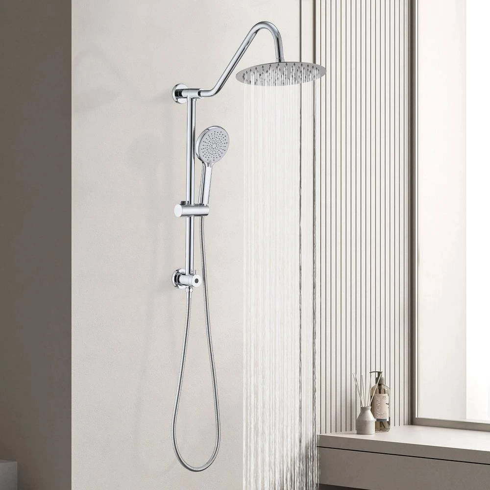 3-Spray Patterns Freestanding Round Dual Handheld Shower Head 1.8 GPM In Matte Black 4 3-Spray Patterns Freestanding Round Dual Handheld Shower Head 1.8 GPM In Matte Black - Image 4