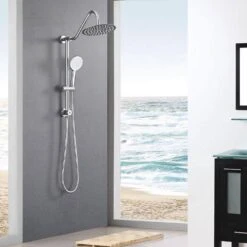 3-Spray Patterns Freestanding Round Dual Handheld Shower Head 1.8 GPM In Matte Black 14 3-Spray Patterns Freestanding Round Dual Handheld Shower Head 1.8 GPM In Matte Black -Tahanbath matte black tahanbath dual shower heads z w1219p264020 76 1000