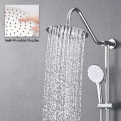 3-Spray Patterns Freestanding Round Dual Handheld Shower Head 1.8 GPM In Matte Black 13 3-Spray Patterns Freestanding Round Dual Handheld Shower Head 1.8 GPM In Matte Black -Tahanbath matte black tahanbath dual shower heads z w1219p264020 fa 1000
