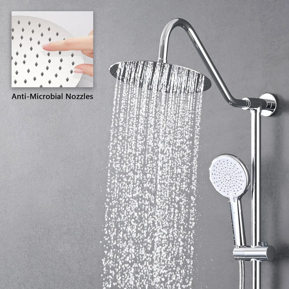 3-Spray Patterns Freestanding Round Dual Handheld Shower Head 1.8 GPM In Matte Black 6 3-Spray Patterns Freestanding Round Dual Handheld Shower Head 1.8 GPM In Matte Black - Image 6