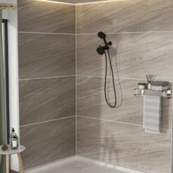 8-spray 4.7 In. Wall Mount 1.8 GPM Dual Shower Head And Handheld Shower Head In Matte Black -Tahanbath matte black tahanbath dual shower heads z w124362290 44 1000