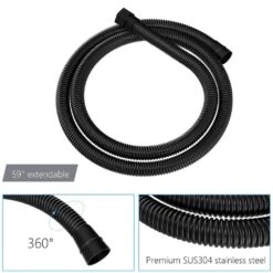 1-Spray 10 In. 1.8 GPM Ceiling Mount Dual Shower Head And Handheld Shower Head In Matte Black -Tahanbath matte black tahanbath dual shower heads z w124381745 4f 1000