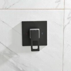 1-Spray Patterns With 1.5 GPM 8 In. Wall Mount Rain Fixed Shower Head In Matte Black 15 1-Spray Patterns With 1.5 GPM 8 In. Wall Mount Rain Fixed Shower Head In Matte Black -Tahanbath matte black tahanbath fixed shower heads nk0728 zq 44 1000