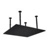 1-Spray Patterns 1.8GPM 19.68 In. Ceiling Mount Fixed Shower Head In Matte Black