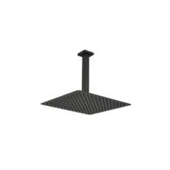 1-Spray Patterns With 2.5 GPM 0 In Ceiling Mount Rain Fixed Shower Head In Matte Black