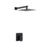 1-Spray Patterns 10 In. Wall Mountt Fixed Shower Head 1.5 GPM In Matte Black