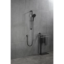 3-Spray Patters Wall Mount Handheld Shower Head 2.5 GPM In Matte Black -Tahanbath matte black tahanbath handheld shower heads z k928 84289 1f 1000