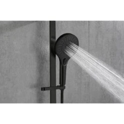 3-Spray Patters Wall Mount Handheld Shower Head 2.5 GPM In Matte Black -Tahanbath matte black tahanbath handheld shower heads z k928 84289 44 1000