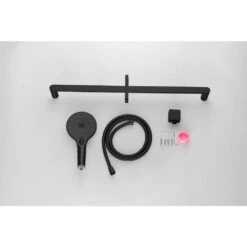 3-Spray Patters Wall Mount Handheld Shower Head 2.5 GPM In Matte Black -Tahanbath matte black tahanbath handheld shower heads z k928 84289 4f 1000