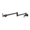 Double Handles Wall Mounted Pot Filler In Matte Black