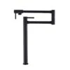 Deck Mount Pot Filler Faucet With Extension Shank In Matte Black