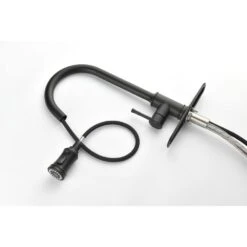 Single Handle Touch Pull Down Sprayer Kitchen Faucet In Matte Black -Tahanbath matte black tahanbath pull down kitchen faucets y w928 50259 44 1000