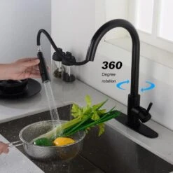 Touch Kitchen Faucet With Pull Down Sprayer -Tahanbath matte black tahanbath pull down kitchen faucets z w2287p182871 31 1000