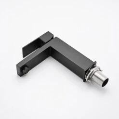 Bathroom Faucet Single Hole, Single Handle Faucet For Bathroom Sink With Deckplate And Drain Assembly In Matte Black -Tahanbath matte black tahanbath single hole bathroom faucets z w1224p195894 66 1000