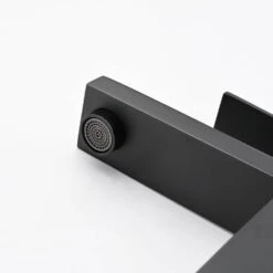 Bathroom Faucet Single Hole, Single Handle Faucet For Bathroom Sink With Deckplate And Drain Assembly In Matte Black -Tahanbath matte black tahanbath single hole bathroom faucets z w1224p195894 d4 1000