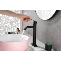 Single Hole Single Handle Bathroom Faucet Vanity Faucet Modern RV Faucet Deck Mount 1-Hole Or 3-Holes -Tahanbath matte black tahanbath single hole bathroom faucets z w1272 64939 31 1000