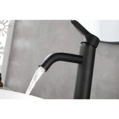 Single Hole Single Handle Bathroom Faucet Vanity Faucet Modern RV Faucet Deck Mount 1-Hole Or 3-Holes -Tahanbath matte black tahanbath single hole bathroom faucets z w1272 64939 4f 1000