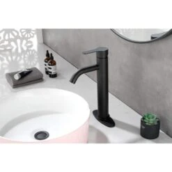 Single Hole Single Handle Bathroom Faucet Vanity Faucet Modern RV Faucet Deck Mount 1-Hole Or 3-Holes -Tahanbath matte black tahanbath single hole bathroom faucets z w1272 64939 76 1000