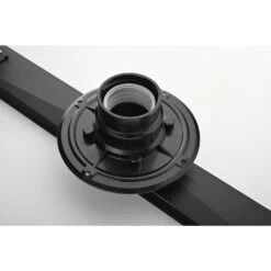 24 In. Square Shower Floor Drain With Flange, Pattern Grate Removable In Matte Black -Tahanbath matte black tahanbath sink strainers y w2287 s00006 1f 1000