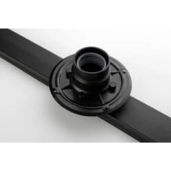 32 In. Linear Shower Drain 304 Stainless Shower Drain Included Hair Strainer And Leveling Feet In Matte Black -Tahanbath matte black tahanbath sink strainers y w2287 s00009 4f 1000