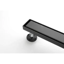 30 In. Linear Shower Drain, Included Hair Strainer And Leveling Ft. In Matte Black -Tahanbath matte black tahanbath sink strainers y w2287 s00017 4f 1000