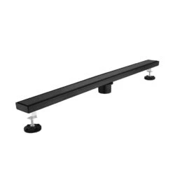30 In. Linear Shower Drain, Included Hair Strainer And Leveling Ft. In Matte Black