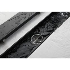 24 In. Linear Shower Drain 304 Stainless Shower Drain Included Hair Strainer And Leveling Feet In Matte Black 9 24 In. Linear Shower Drain 304 Stainless Shower Drain Included Hair Strainer And Leveling Feet In Matte Black -Tahanbath matte black tahanbath sink strainers y w928 70429 1f 1000