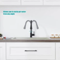 Single Handle Surface-Mounted Pull Out Sprayer Kitchen Faucet Standard Kitchen Faucet In Matte Black 19 Single Handle Surface-Mounted Pull Out Sprayer Kitchen Faucet Standard Kitchen Faucet In Matte Black -Tahanbath matte black tahanbath standard kitchen faucets z ct 928th4001mb 31 1000
