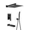 Matte Black Shower Kit 10 In. Brass Bathroom Deluxe Rain Mixed Shower Kit Wall Mounted Shower Head Shower Faucet