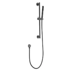 Eco-Performance Handheld Shower With 28 In. Slide Bar And 59 In. Hose In Matte Black