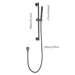 Eco-Performance Handheld Shower With 28 In. Slide Bar And 59 In. Hose In Matte Black -Tahanbath matte black tahanbath wall bar shower kits z w2287p182866 c3 1000