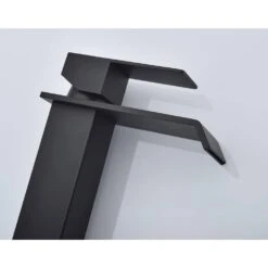Single Wall Mounted Bathroom Faucet In Matte Black -Tahanbath matte black tahanbath wall mounted faucets z th1028hmb 76 1000