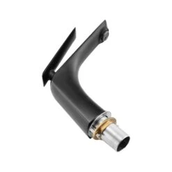 Single Handle Wall Mounted Bathroom Faucet With Pop Up Drain And Water Supply Hose In Matte Black -Tahanbath matte black tahanbath wall mounted faucets z w1224p227850 31 1000