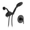 6-Spray Multifunction Deluxe Wall Bar Shower Kit With Hand Shower In Matte Black