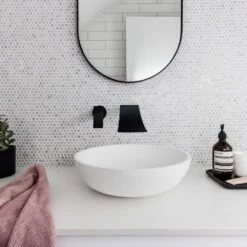 Sleek Waterfall Single Handle Wall Mounted Bathroom Sink Faucet In Matte Black -Tahanbath matte black wall mounted faucets xy 2277b kxc 31 1000