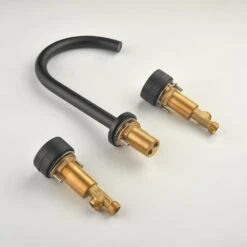 8 In. Widespread 3 Hole Bathroom Faucet Brass In Matte Black -Tahanbath matte black widespread bathroom faucets x nk0925 1f 1000