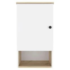 16.20 In. W X 13.80 In. D X 28.50 In. H Bathroom Storage Wall Cabinet With 3-Shelves, 1-Door Cabinet In Multicolor -Tahanbath multicolor tahanbath bathroom wall cabinets z b200133167 c3 1000