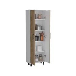 23.62 In. W X 11.81 In. D X 71.10 In. H White Particle Board Freestanding Linen Cabinet With 5 Shelves In White -Tahanbath multicolor tahanbath linen cabinets ct xl 123302 1f 1000