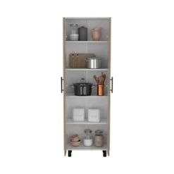23.62 In. W X 11.81 In. D X 71.10 In. H White Particle Board Freestanding Linen Cabinet With 5 Shelves In White -Tahanbath multicolor tahanbath linen cabinets ct xl 123302 4f 1000
