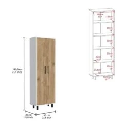 23.62 In. W X 11.81 In. D X 71.10 In. H White Particle Board Freestanding Linen Cabinet With 5 Shelves In White -Tahanbath multicolor tahanbath linen cabinets ct xl 123302 c3 1000