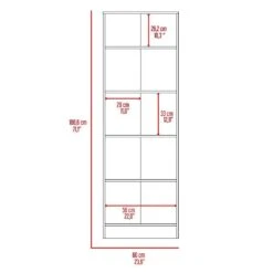 23.60 In. W X 11.80 In. D X 71.10 In. H Black Particle Board Freestanding Linen Cabinet W/5-Shelves In Black -Tahanbath multicolor tahanbath linen cabinets ct xl 132947 c3 1000