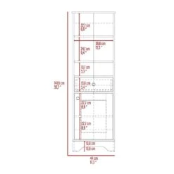 17.30 In. W X 13.80 In. D X 55.70 In. H Particle Board Freestanding Linen Cabinet With Drawer And 2 Shelves In White -Tahanbath multicolor tahanbath linen cabinets ct xl 133112 1f 1000