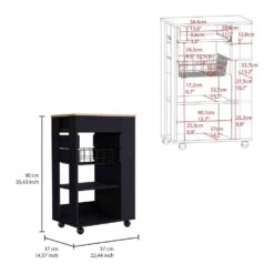 14.50 In. W X 22.40 In. D X 35.40 In. H Black Particle Board Freestanding Linen Cabinet With 2-Shelves In Light Oak -Tahanbath multicolor tahanbath linen cabinets ct xl s00098 c3 1000
